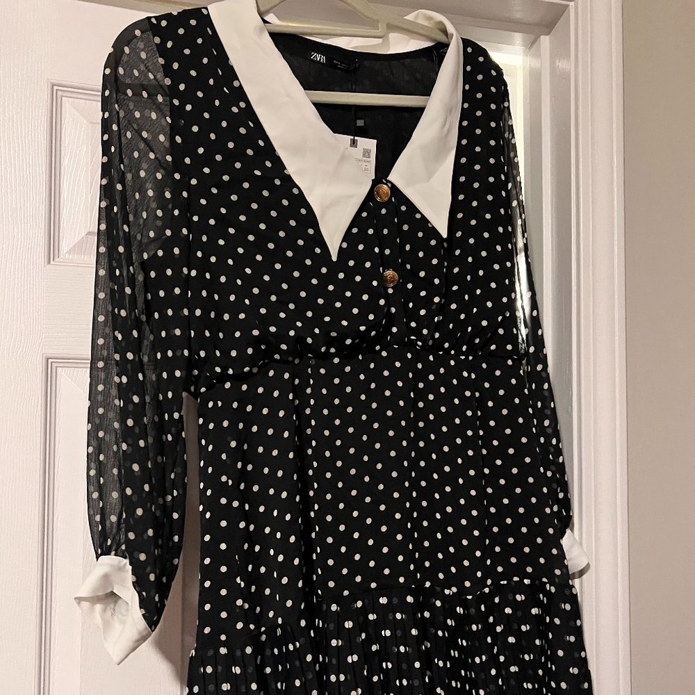 Zara- BRAND NEW polka-dot dress Size XL
